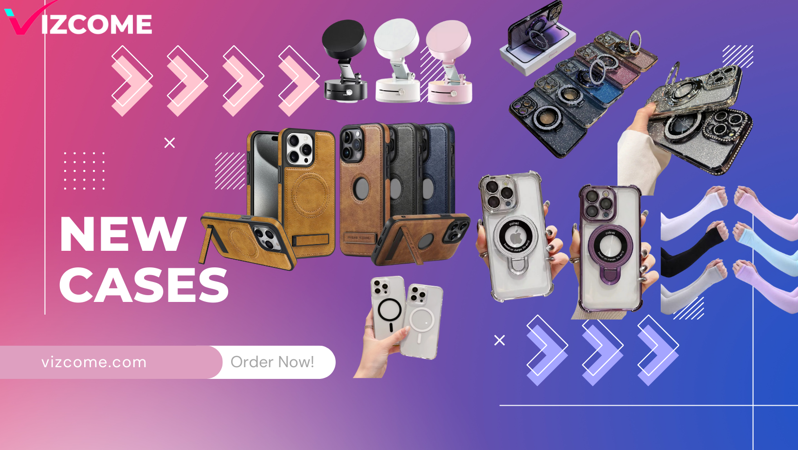 Magnetic Leather Shockproof Case for iPhone & Samsung S24 Ultra