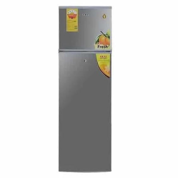 AKAI FRIDGE DOUBLE DOOR 248L SILVER RF061AC-34D