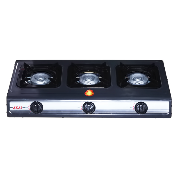 AKAI GAS STOVE 3 BURNERS TABLE TOP GC015A-8301