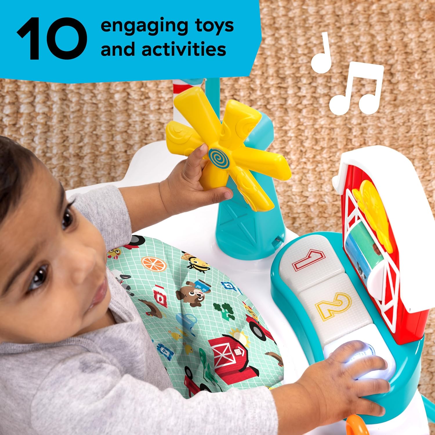 Baby Einstein Jump And Learn Barnyard 2-In-1 Jumper
