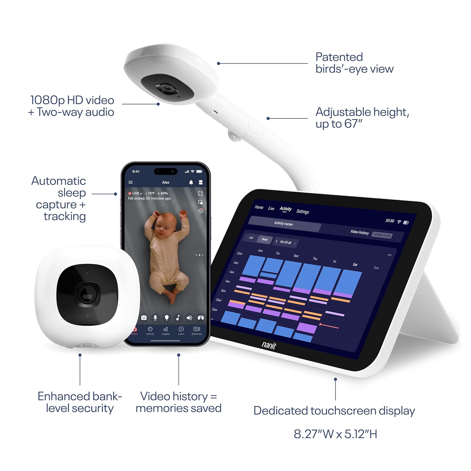 Nanit Baby Monitor — HD Video, Sleep Tracking & Two-Way Audio