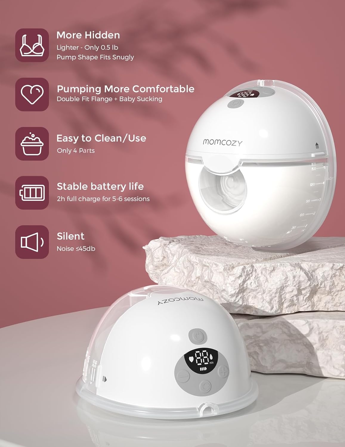Momcozy M5 Wearable Breast Pump — Hands-Free Portable