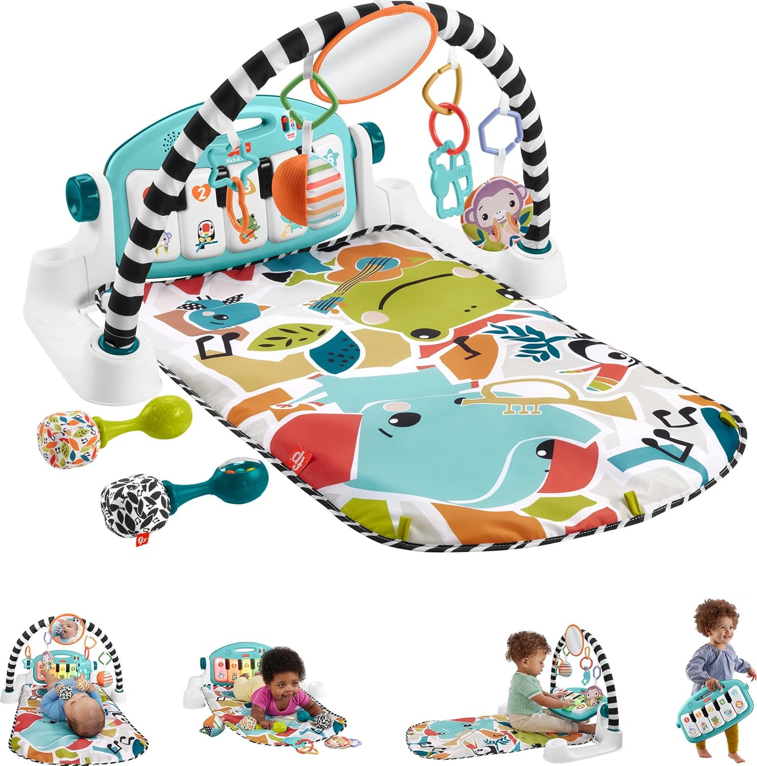 Fisher-Price Glow And Grow Kick Play Piano Gym
