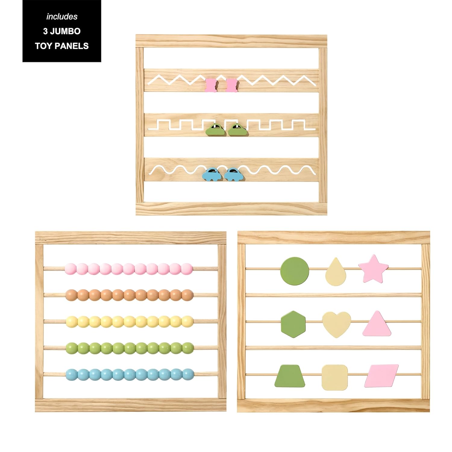 Harppa Baby Gate Playpen Foldable Wooden Play Yard