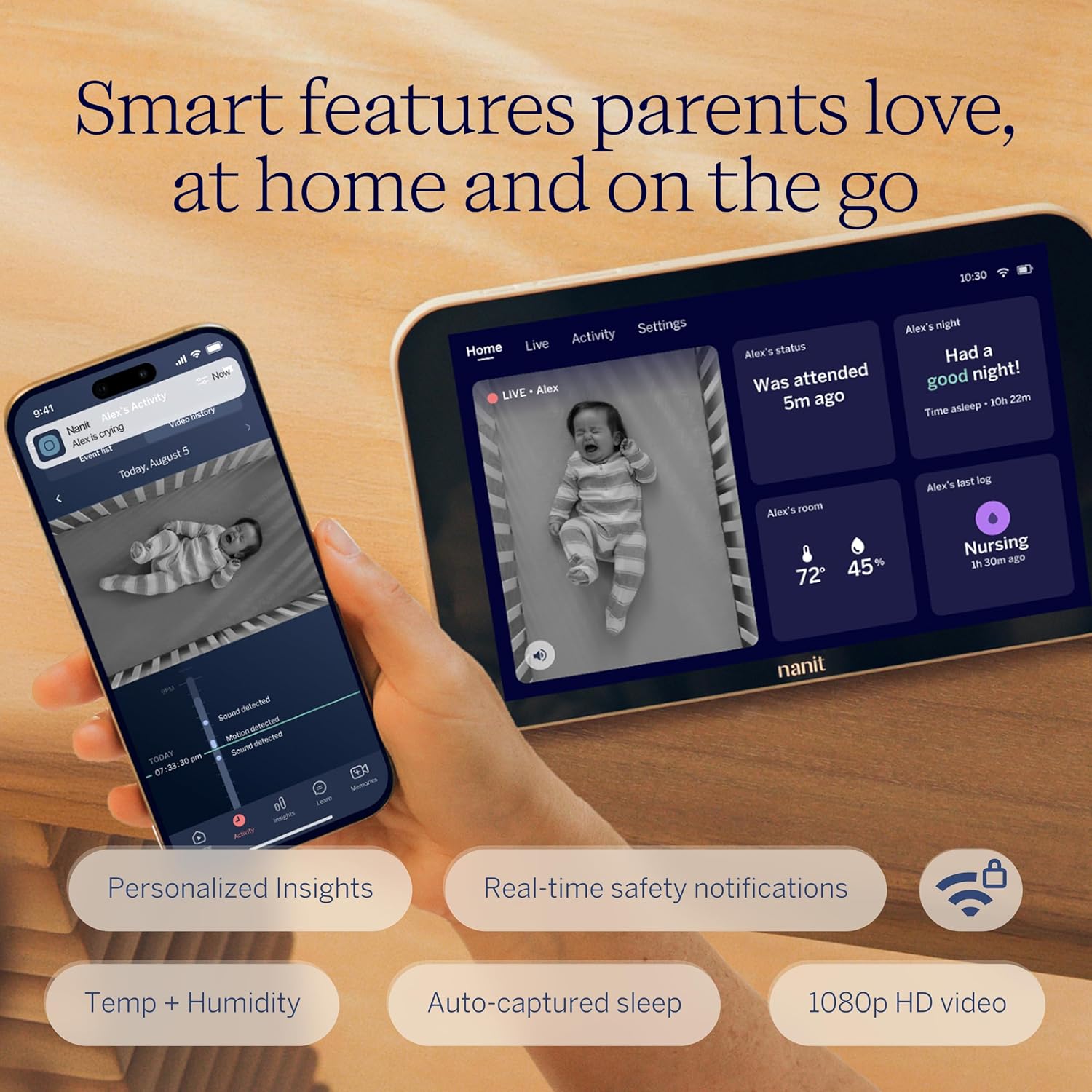 Nanit Baby Monitor — HD Video, Sleep Tracking & Two-Way Audio