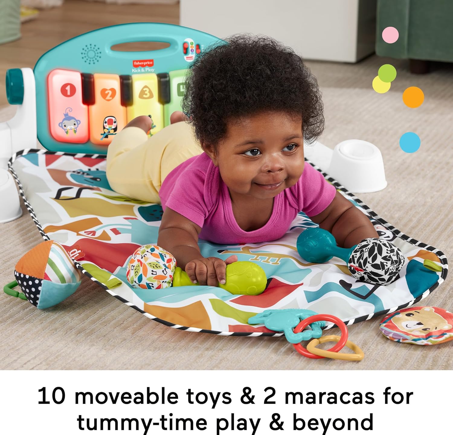 Fisher-Price Glow And Grow Kick Play Piano Gym