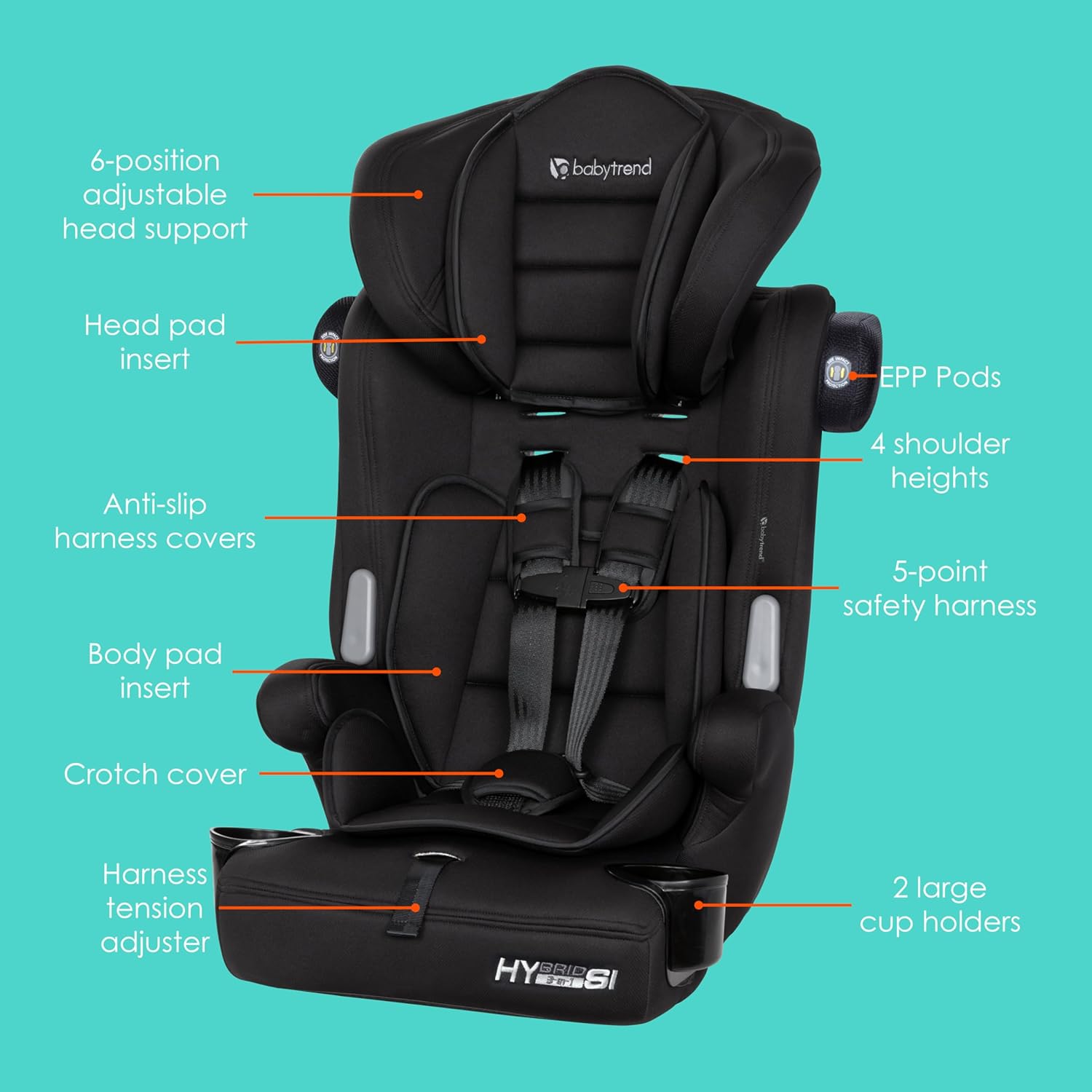 Baby Trend Hybrid Si 3-In-1 Combination Booster Car Seat