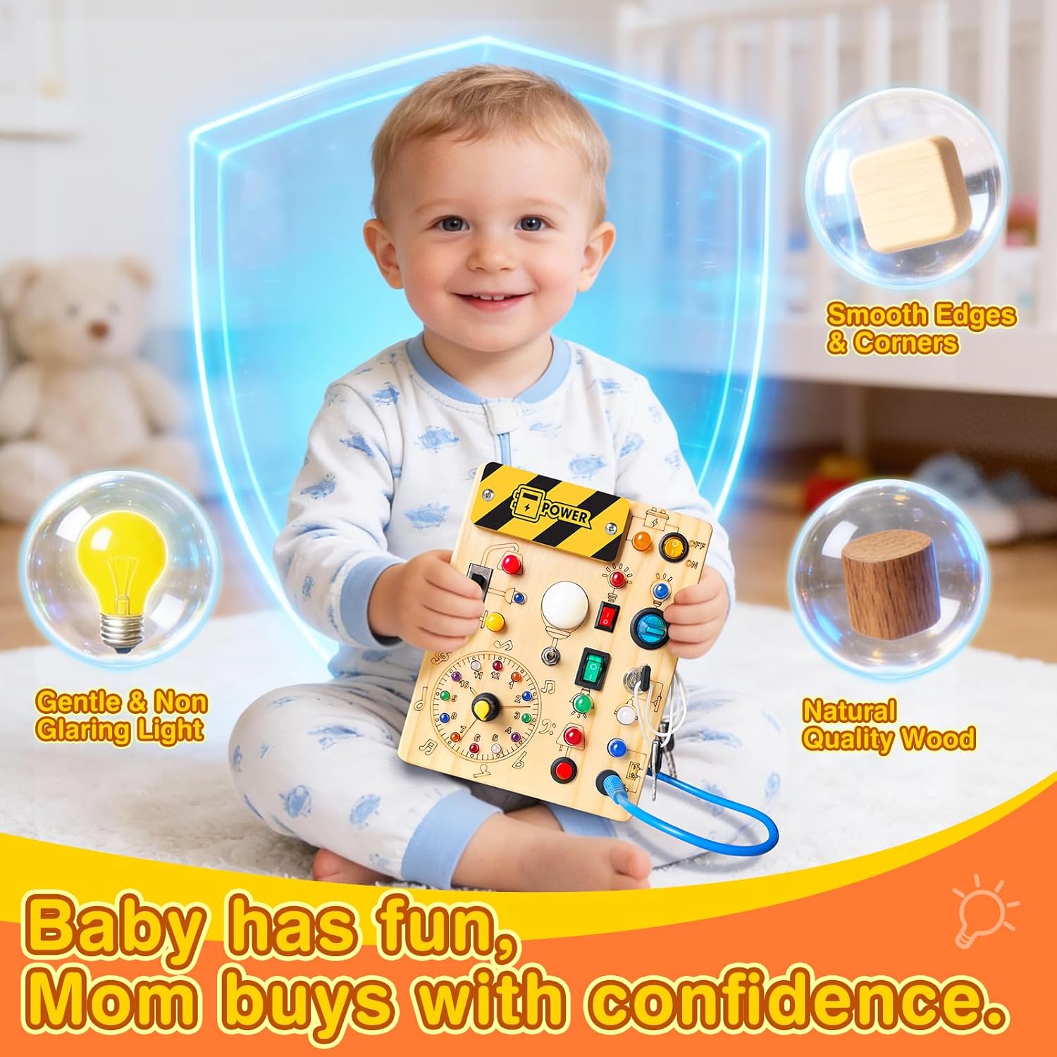 Montessori Activity Board For Toddlers