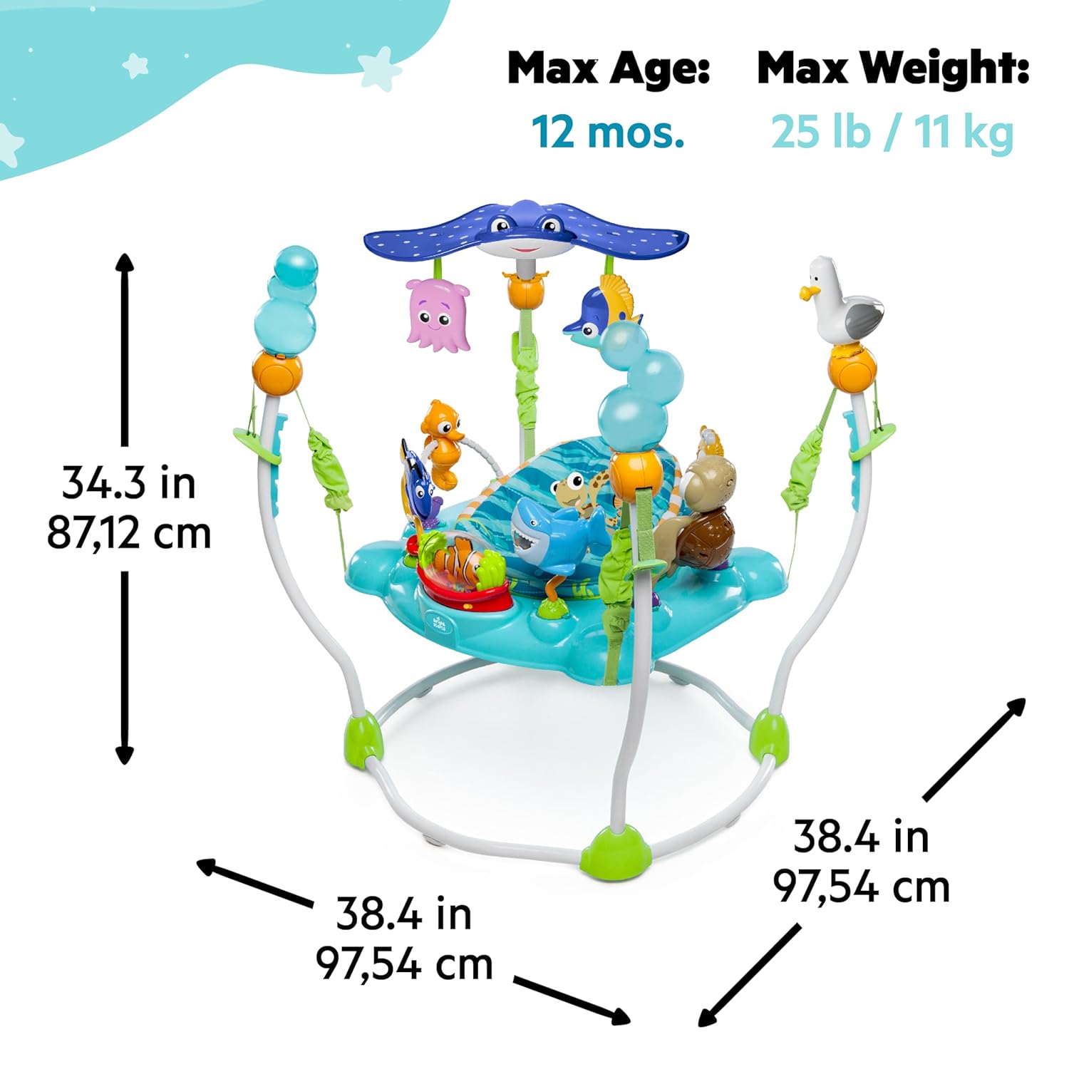 Bright Starts Playful Paradise Vibrating Baby Bouncer