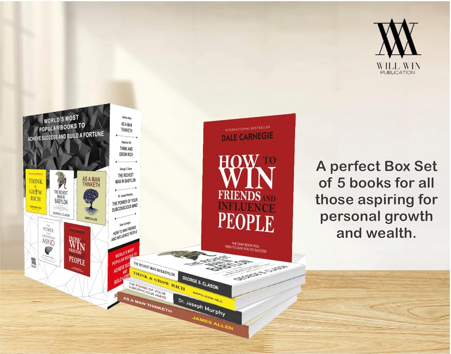 Psychology Of Money Atomic Habits Rich Dad 48 Laws Think Grow Rich 5 Books