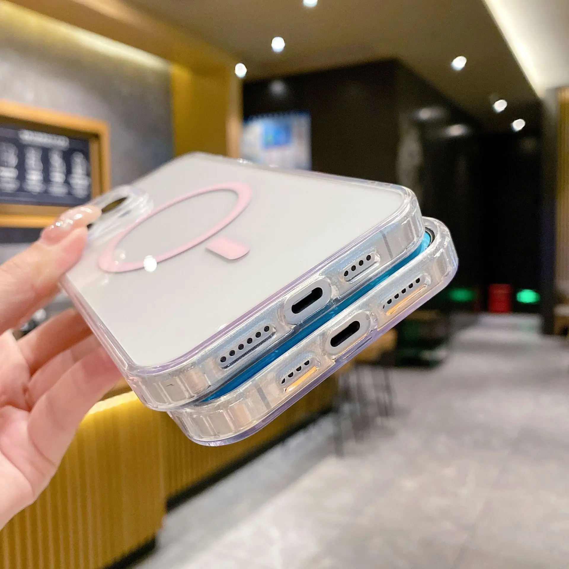 Transparent Magnetic Wireless Charger Case – For iPhone 11 to 16 Pro Max