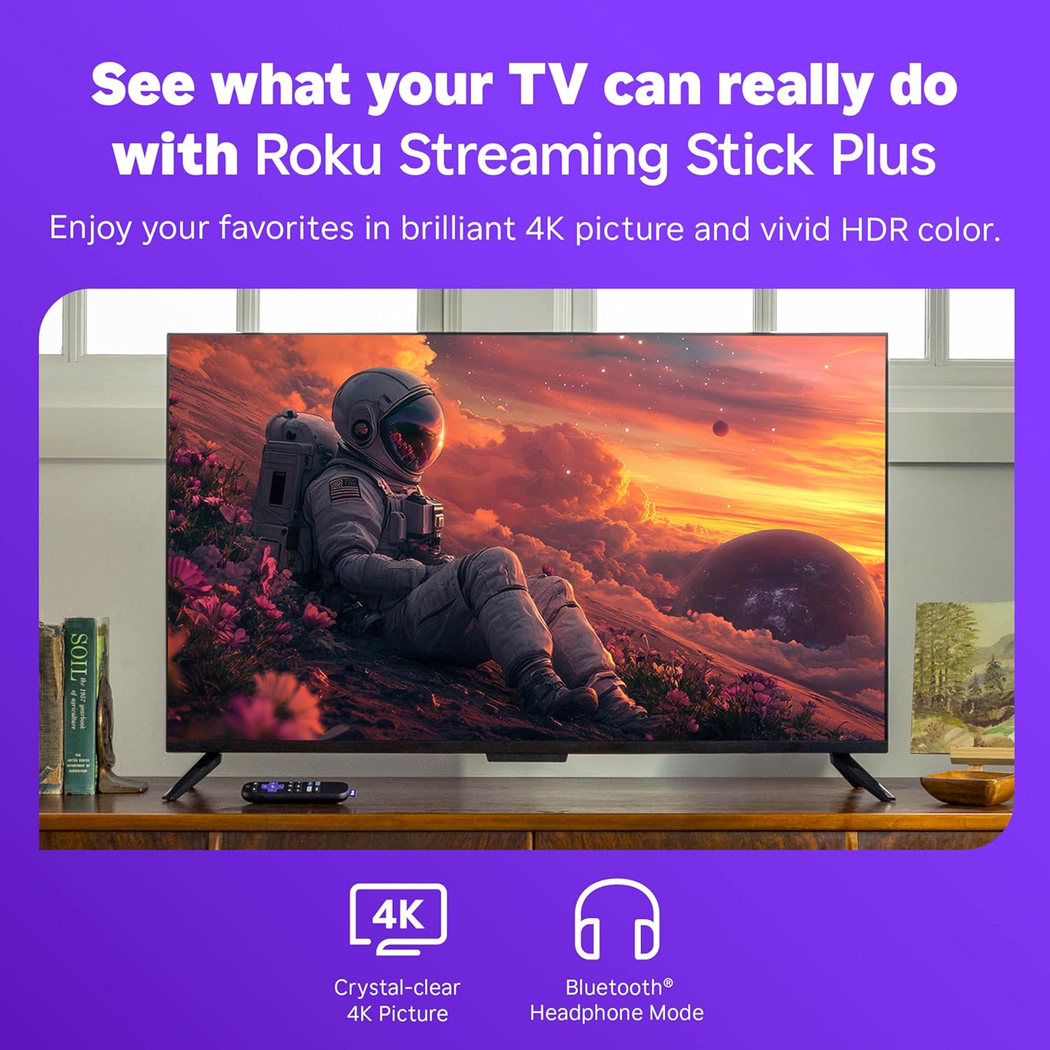 Roku Streaming Stick 4K — Stream Netflix, YouTube & More on Any TV