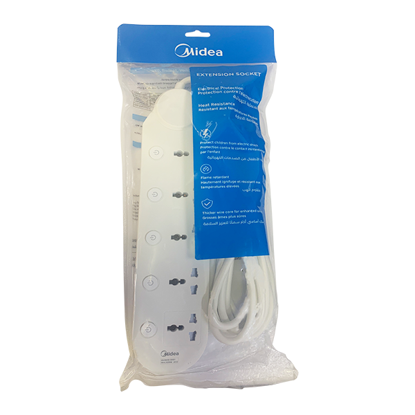 MIDEA EXTENSION CORD 5WAY 5M ESU5K5B5MB1