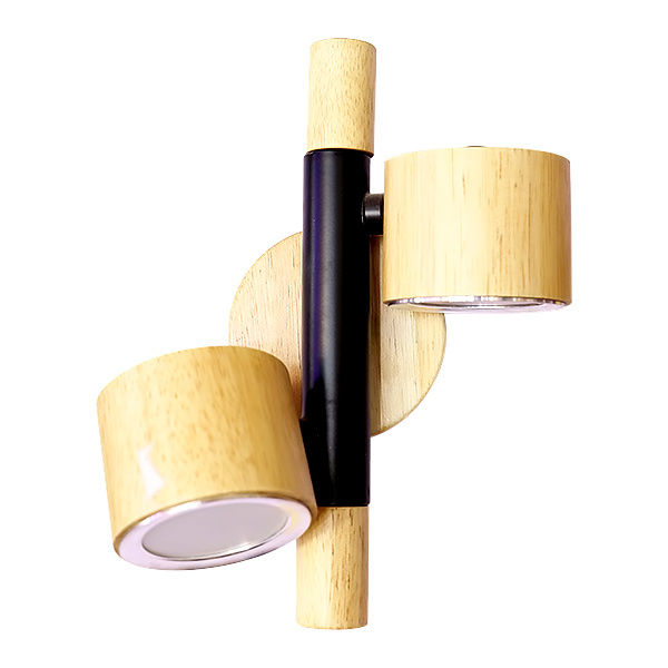 LED WALL LAMP 10W IRON+GLASS+WOOD NT+MBK