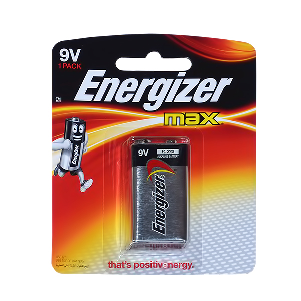 ENERGIZER BATTERY 9V ALKALINE MAX9V OLT (1X12PK) 1PC
