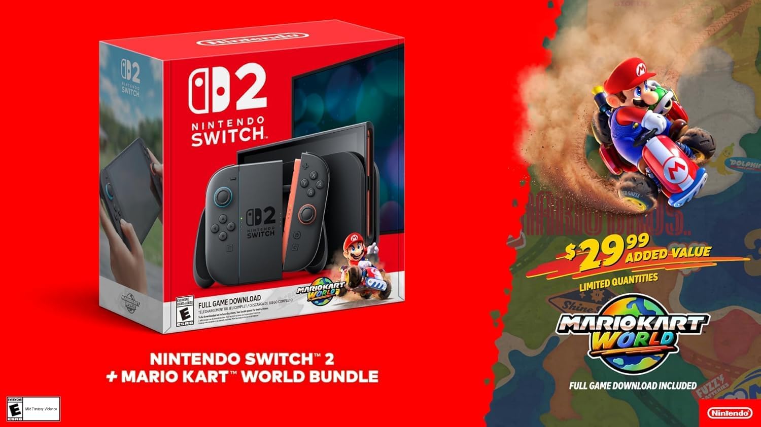 Nintendo Switch 2 with Mario Kart World — Next-Gen Nintendo Console Bundle