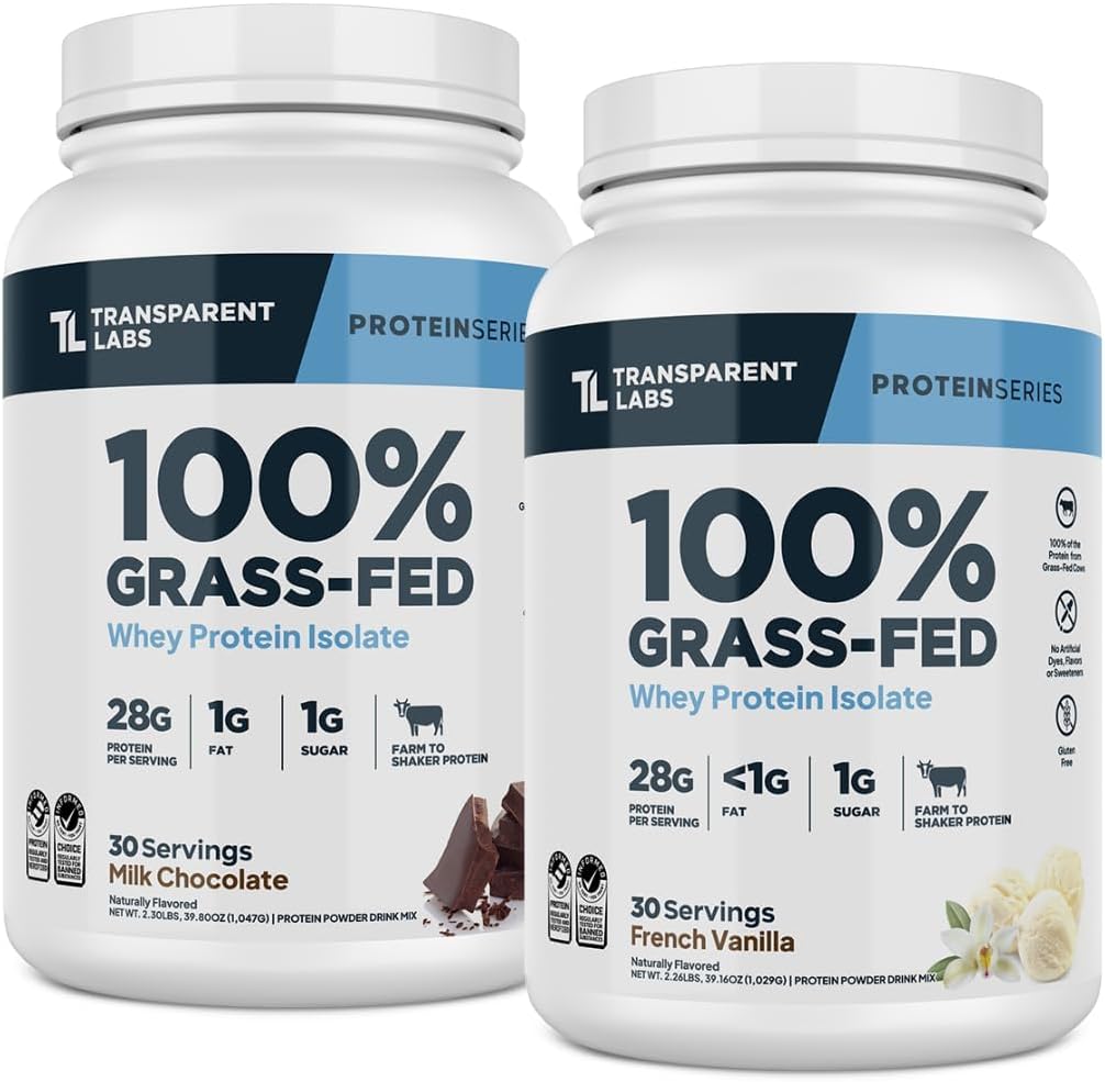 Transparent Labs 100% Grass-Fed Whey Protein Isolate