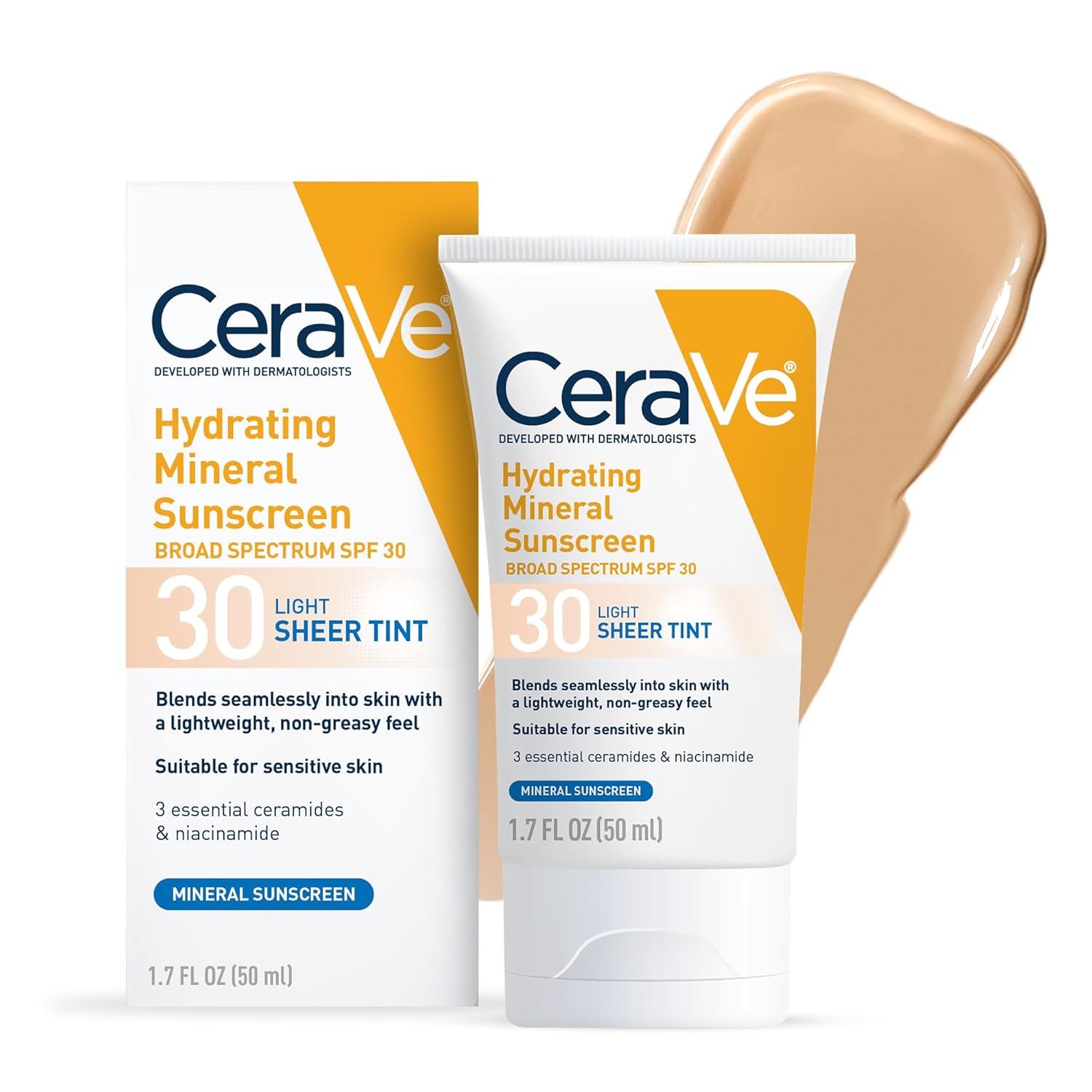 CeraVe Hydrating Mineral Sunscreen SPF 30 Face Lotion