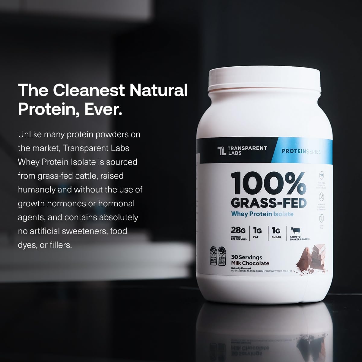 Transparent Labs 100% Grass-Fed Whey Protein Isolate