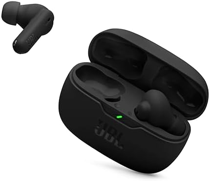 JBL Vibe Beam 2 - True Wireless Noise Cancelling Earbuds with JBL Pure Bass Sound & Smart Ambient technology, 4mics for crisp, clear calls, up to 40Hrs of Playback, IP54 Dust & Water resistant (Black)