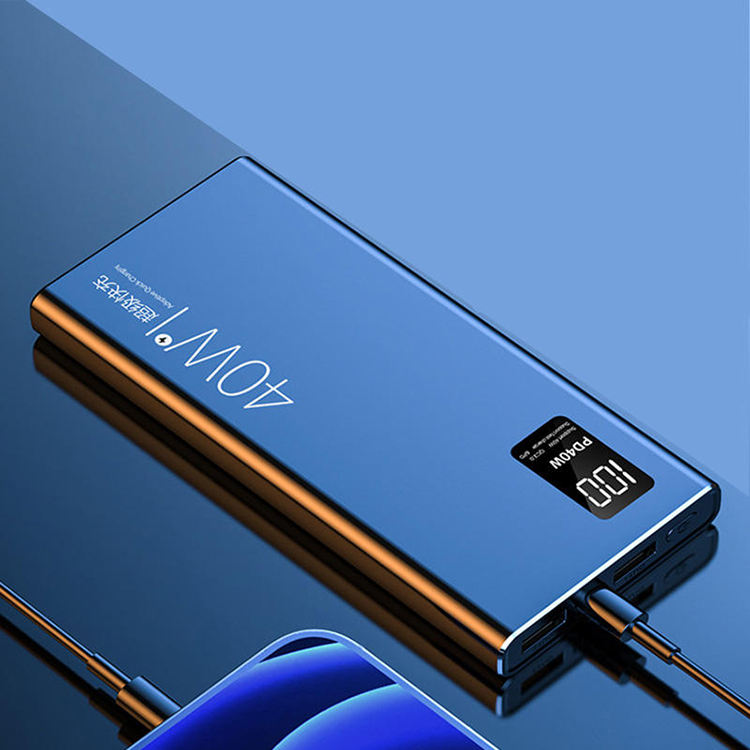 Ultra Thin High Capacity Quick Charging Smart Phone Portable Mini 20000mah Power Banks With LED Display
