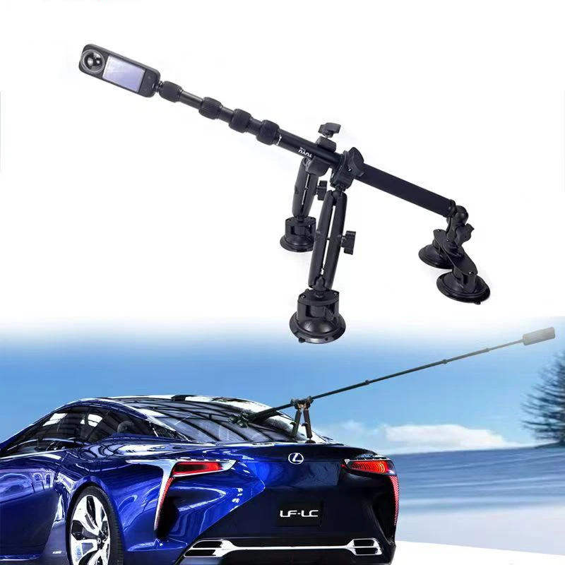 Hot Selling Car 360 Degree Panoramic Selfie Sports Camera Selfie Stick Roof Suction Cup Tripod For Insta360 Gopro