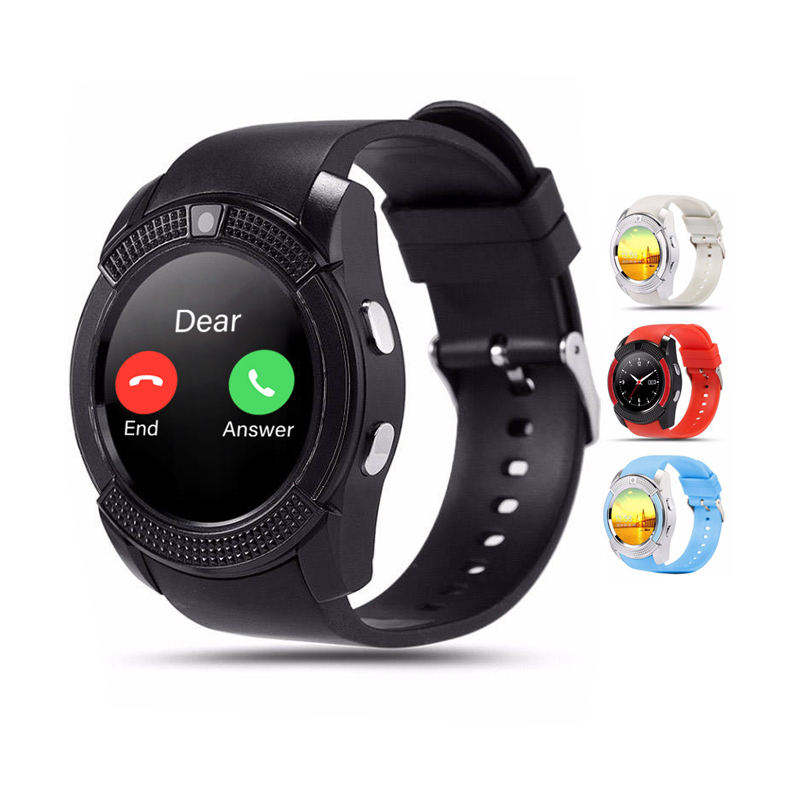 BFAG Children Tracker Answer Call Dial Call V8 Smartwatch Child Sports Whatsapp Smart Watches With Sim Card And Memory Card