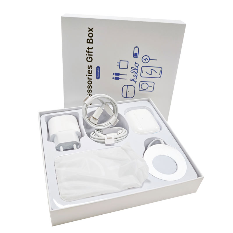 6 In 1 Phone Accessories Gift Box EU UK US Fast Charger Wireless Earphone Magnetic Wireless Power Bank For Iphone