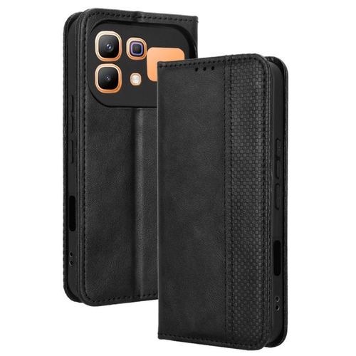 Infinix Note 60 5G / Note 60 Pro 5G Flip Leather Case With Magnetic Adsorption - Black