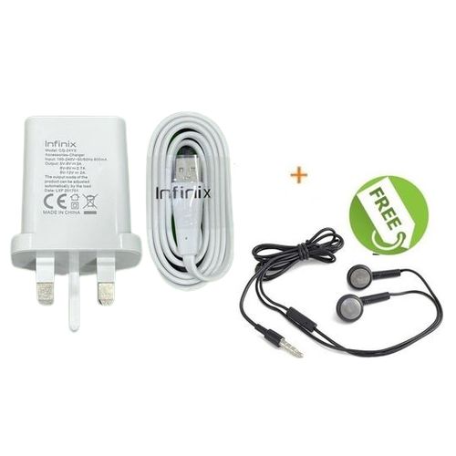 Infinix Charger + Free Handsfree 100-240V