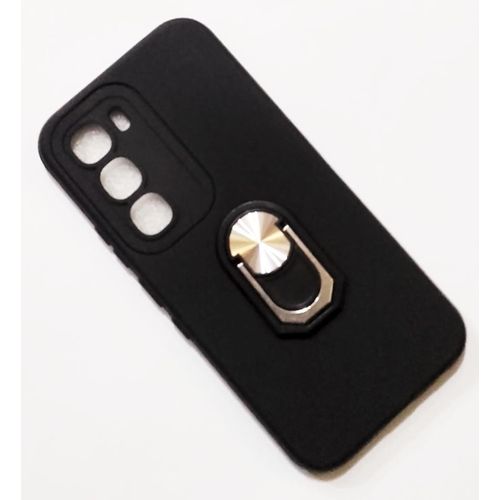 Infinix Hot 60 Pro case Slide Window Lens protection with magnetic stand . Black