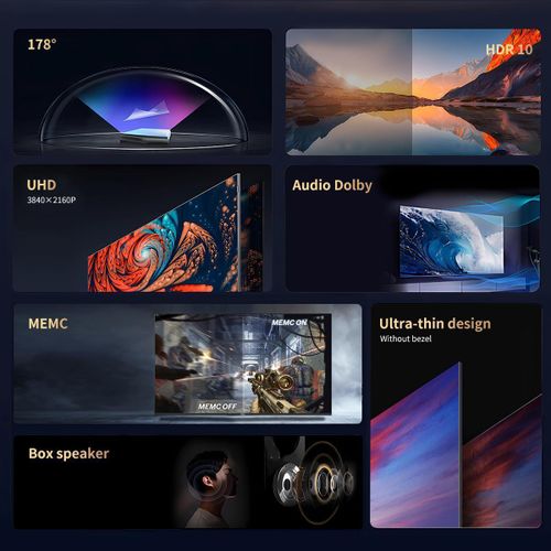 55 Inch Frameless 4K UHD Television – Smart VIDAA with 1 Year Warranty