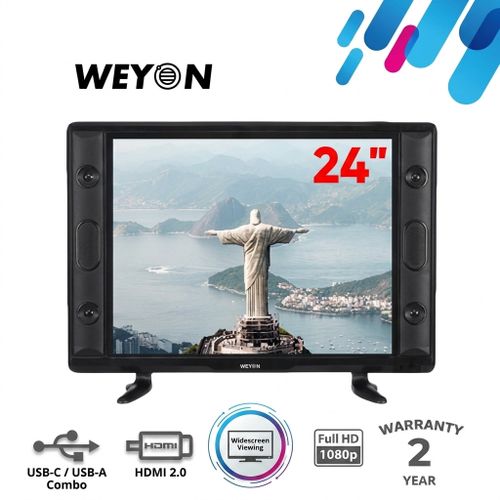 24'' Digital D-LED TV + 1 Years Warranty - Black