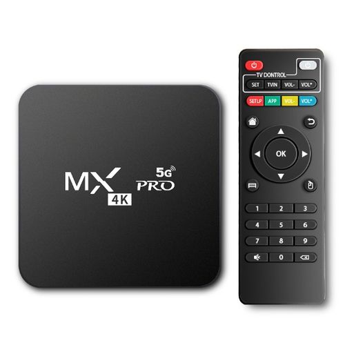 5G - 4K HD TV Box Android - 2.4G - WiFi - Black