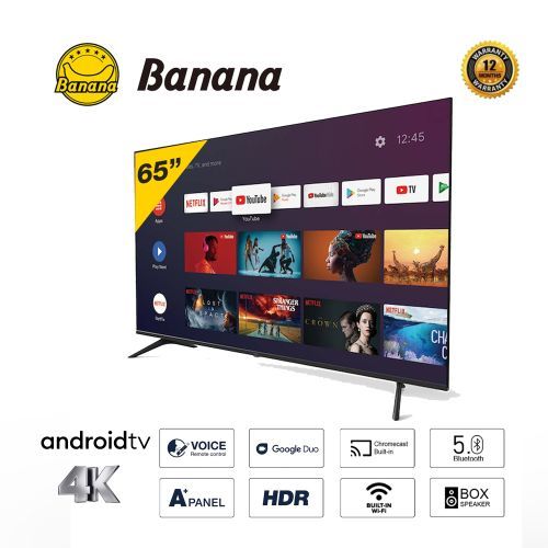 B65NA1 Smart Android 4K/UHD TV with Google Assistant - 65" - Black-12months warranty - Black