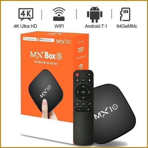 MX10 Smart Set Top Box, W-i-F-i 4K HD 2.4 Android 2GB RAM+16GB ROM TV Box