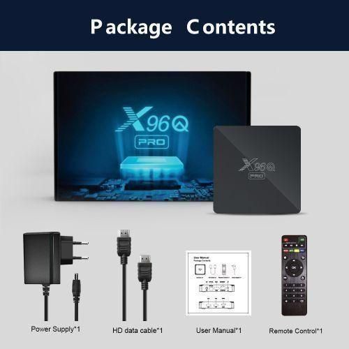 X96Q PRO Smart Set-Top Box, 2+16G WiFi TV Box, 4K HD Network Player.