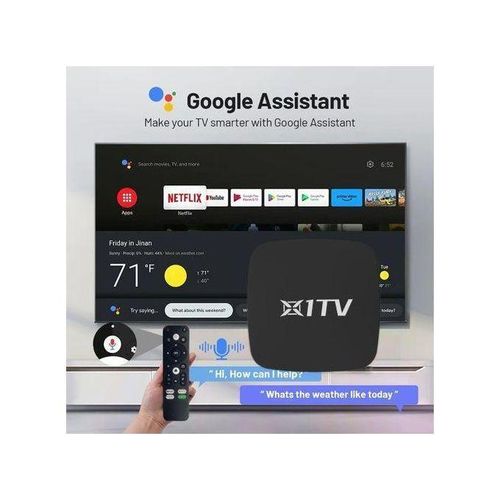 Android 14.0 8K HD TV Box, 4G RAM 64G ROM, Dual-Band WiFi Smart Media Player-black