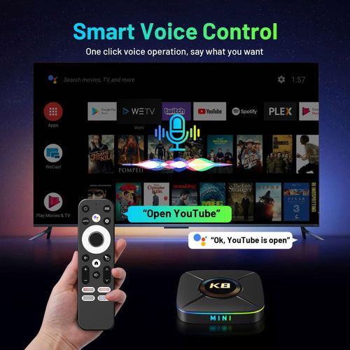 HK1 K8MINI 4K UHD Android 14 Smart TV Box, Memory:2GB+16GB