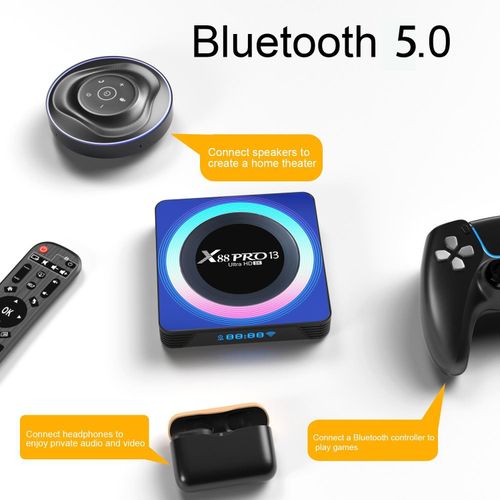 X88 Pro 13 8K Ultra HD Android 13.0 Smart TV Box, Memory:2GB+16GB