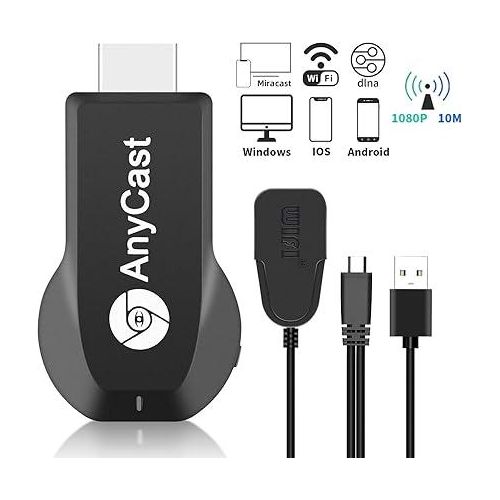 HDTV Wireless Display Adapter – Screen Mirroring Dongle - Black