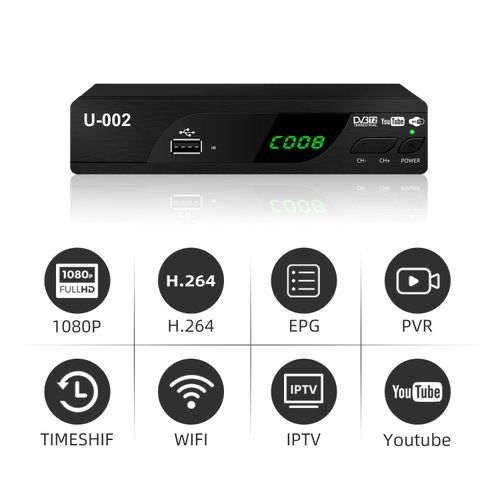 T2 and S2 Combo Decoder Satellite - Black