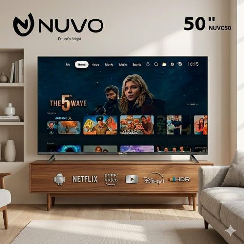 50'' 4K Smart Android TV With Cast - HDMI - USB & Coax Ports + Free Wall mount - Black