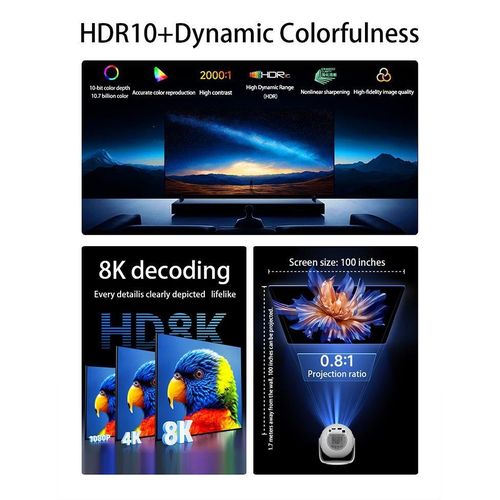 8K Smart Android 14 Projector