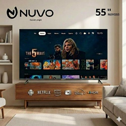 55'' Smart Android TV With Cast - HDMI/USB & Coax Ports + Free Wall mount - Black
