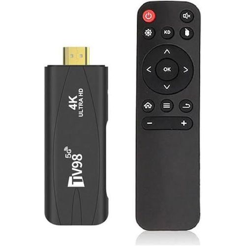 TV98 5G TV Stick - 4K Ultra HD Android TV Dongle - Dual Band WiFi (2.4G/5G) - Smart Media Player