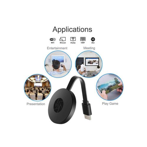 4K HDMI WiFi Display Dongle for Wireless Streaming & Screen Mirroring - Black