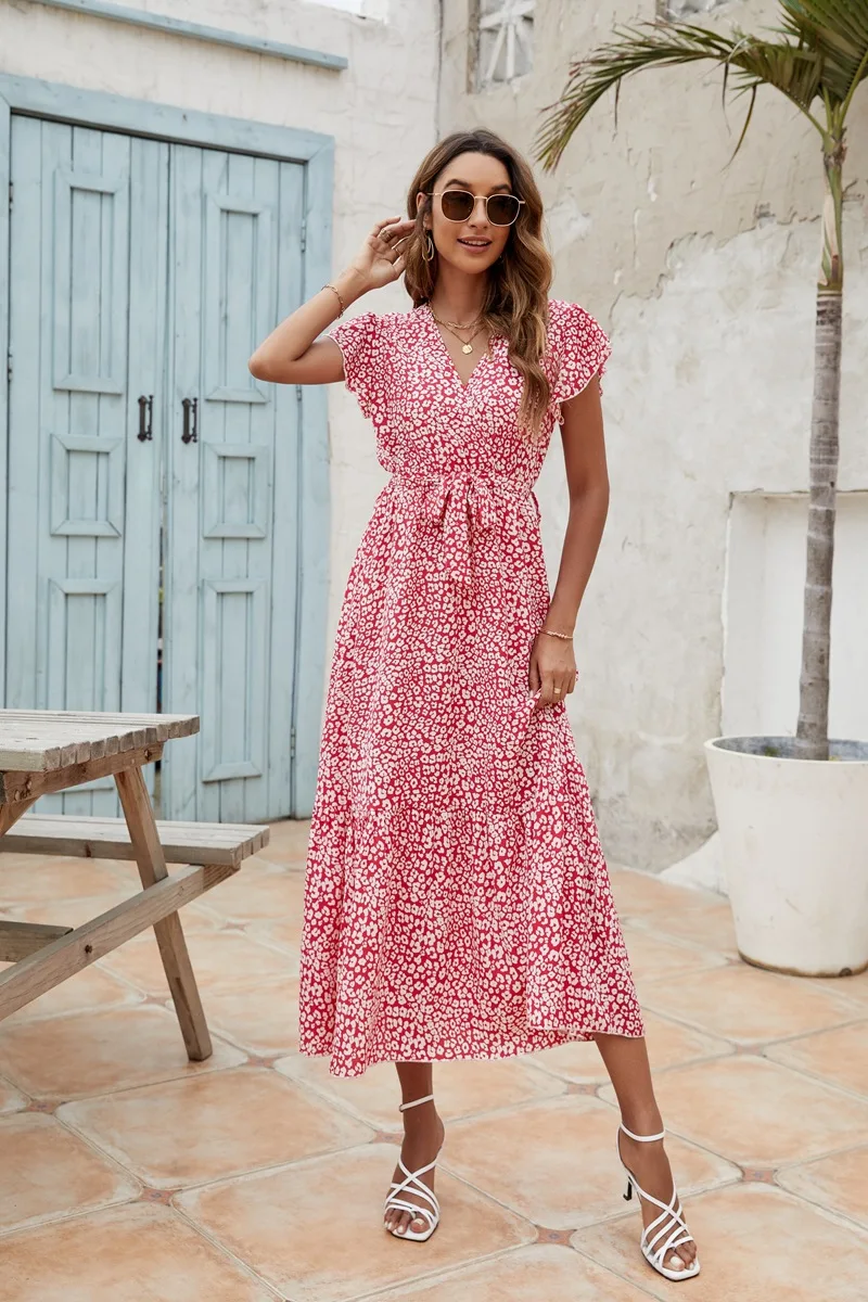 Women's Elegant Dress Short Sleeve for Party
