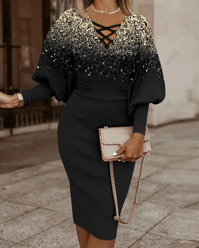 Women's Elegant Dress Long Sleeve for Party