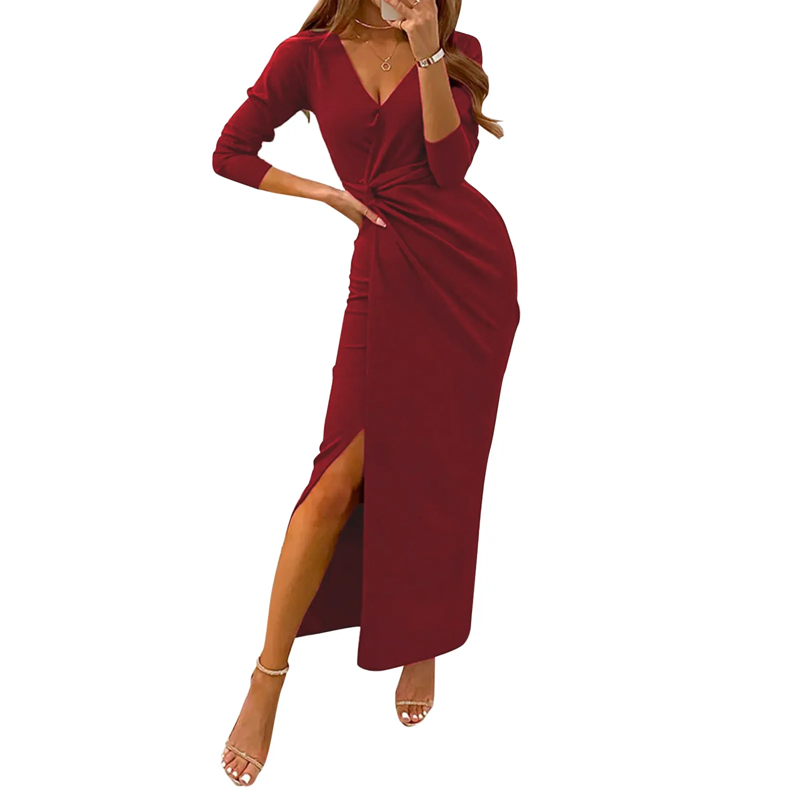 Women's Elegant Dress Long Sleeve for Office